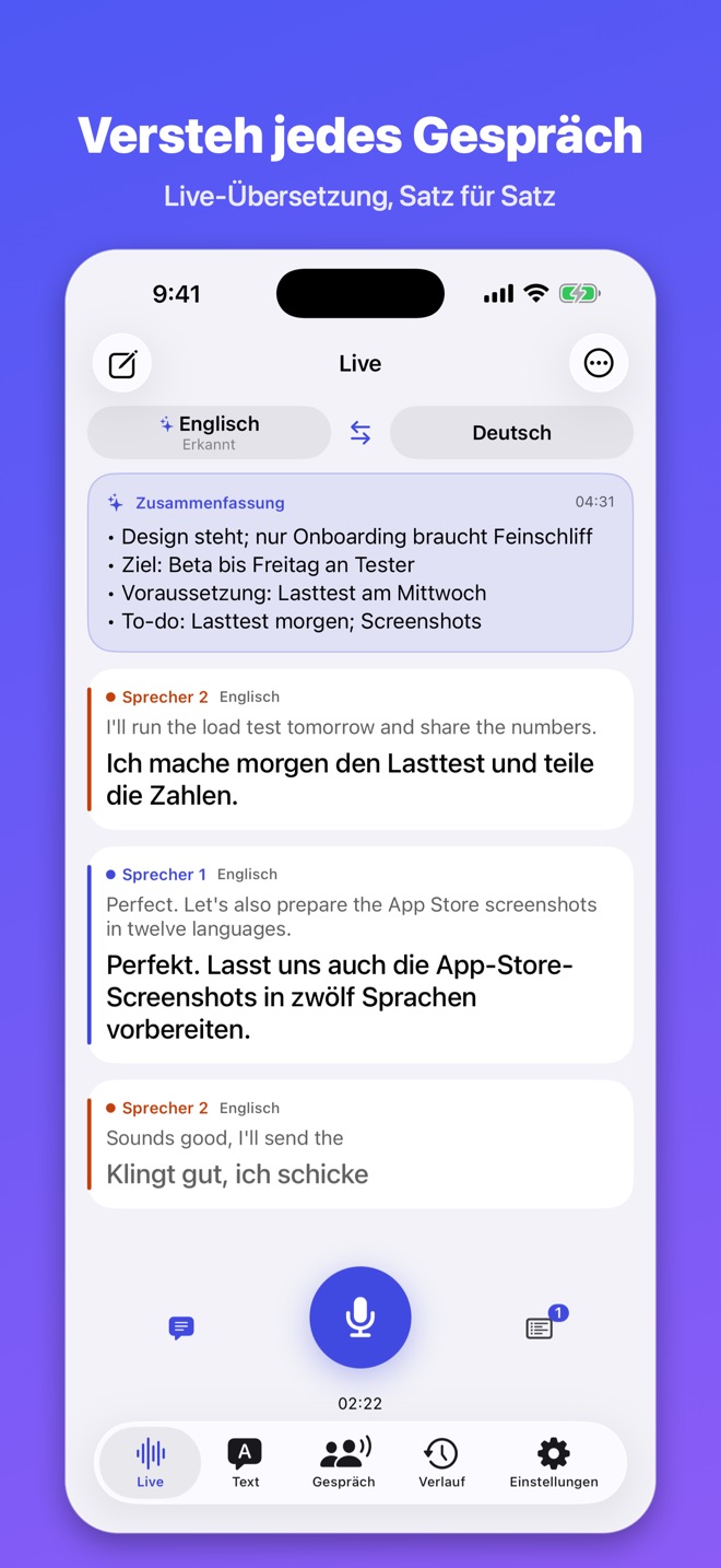 Lingua Live: Übersetzen+Fazit