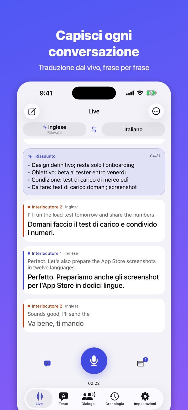 Lingua Live: Traduci, riassumi